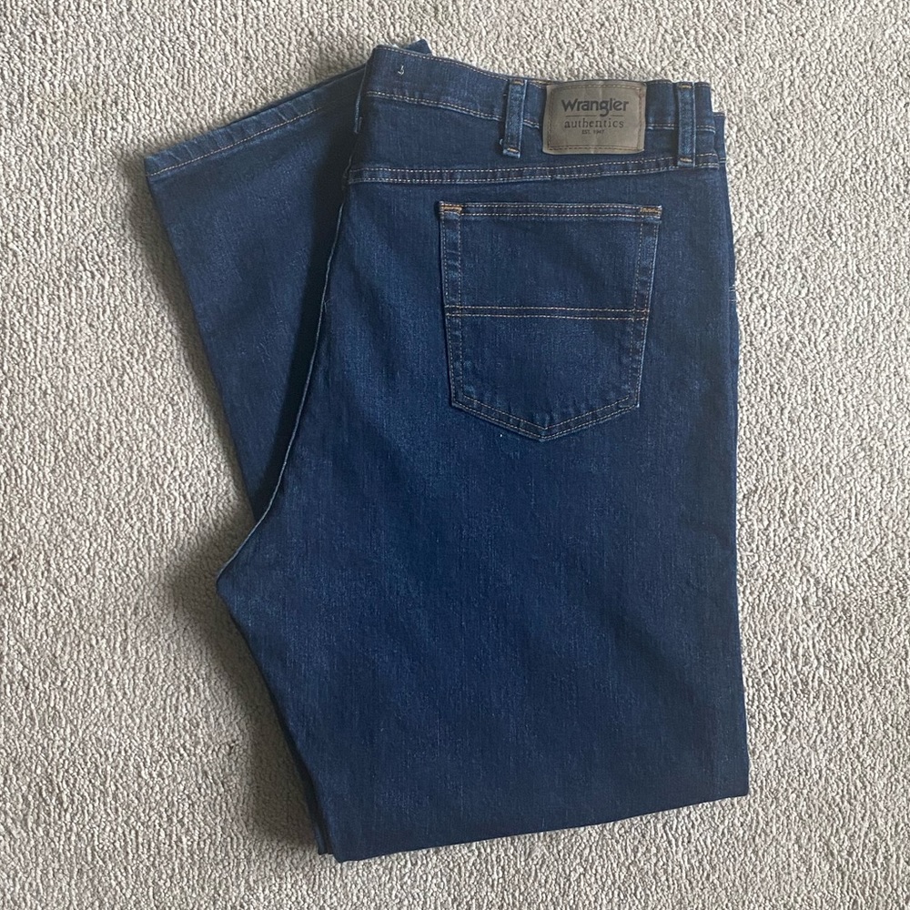 Wrangler Dark Blue Jeans 42 x 30 - Picture 1 of 7